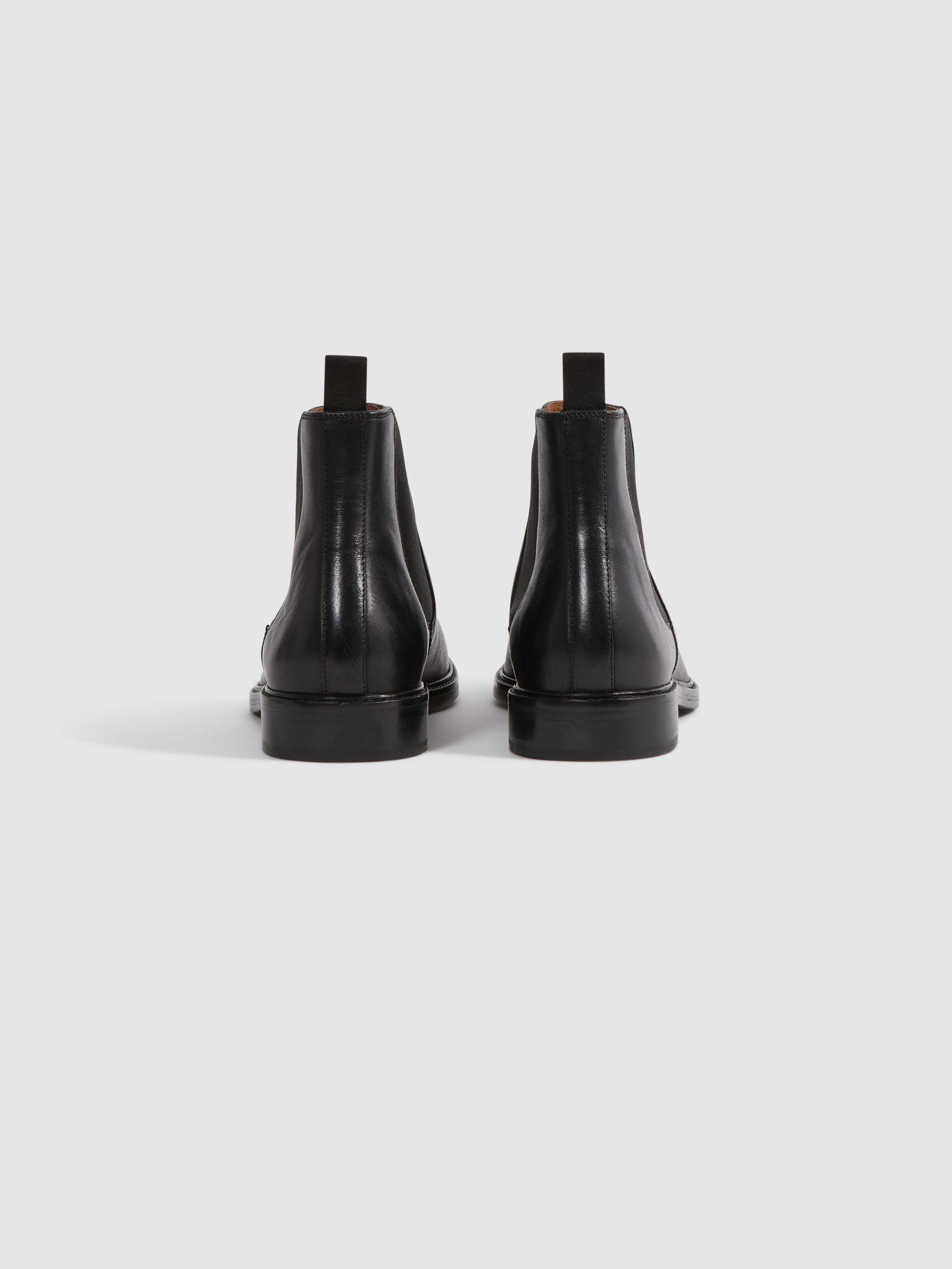 Leather Chelsea Boots in Black Product Image
