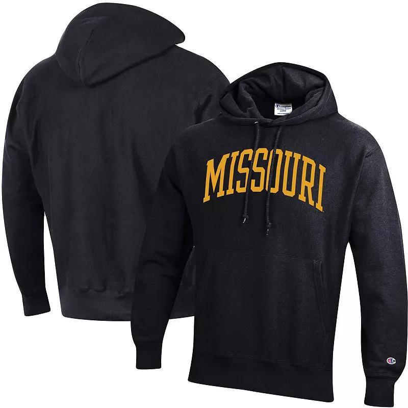 Men's Champion Black Missouri Tigers Team Arch Reverse Weave Pullover Hoodie, Size: Medium Product Image