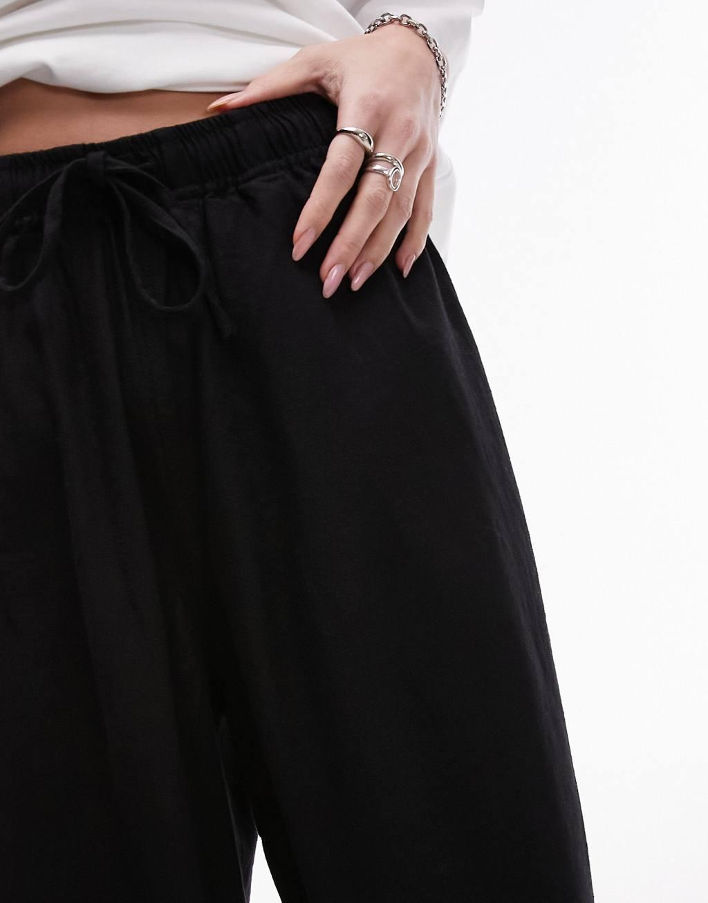 Topshop linen blend balloon pants Product Image