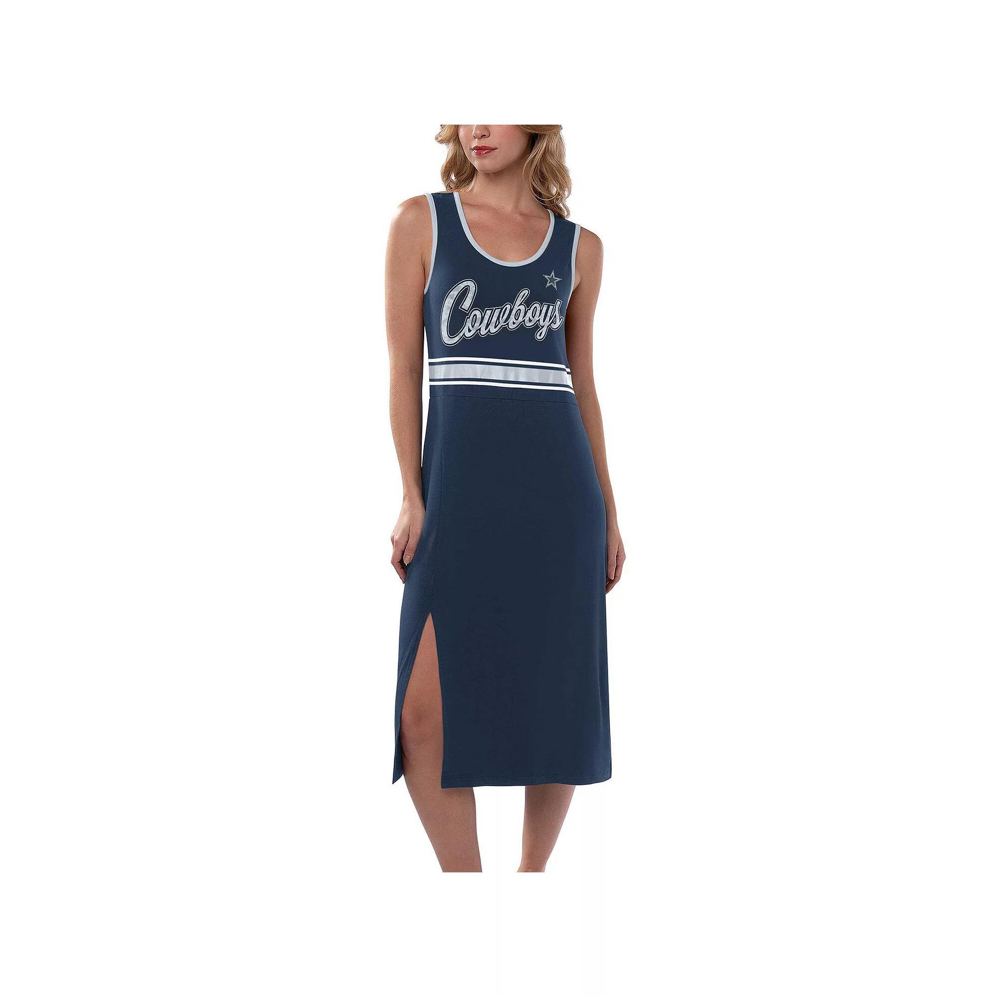 Women's G-III 4Her by Carl Banks Navy Dallas Cowboys Main Field Maxi Dress, Size: 2XL, Blue Product Image