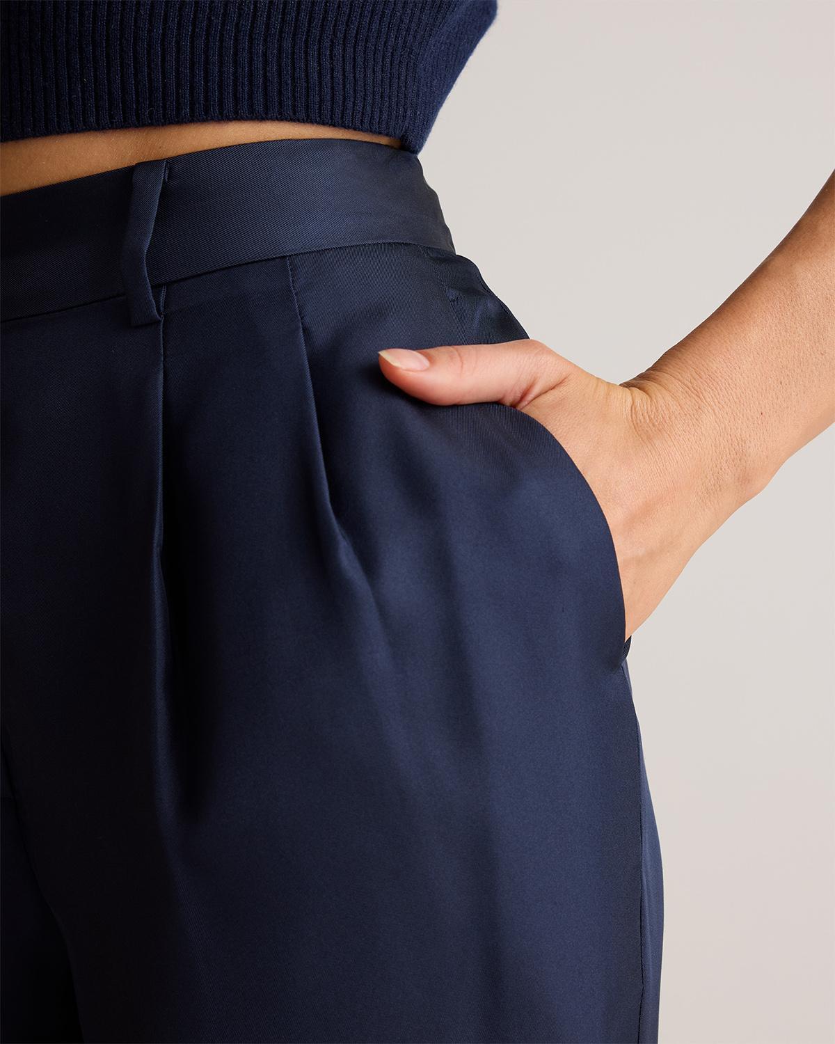 Quince | Women's 100% Silk Twill Trouser Cotton-Silk Product Image