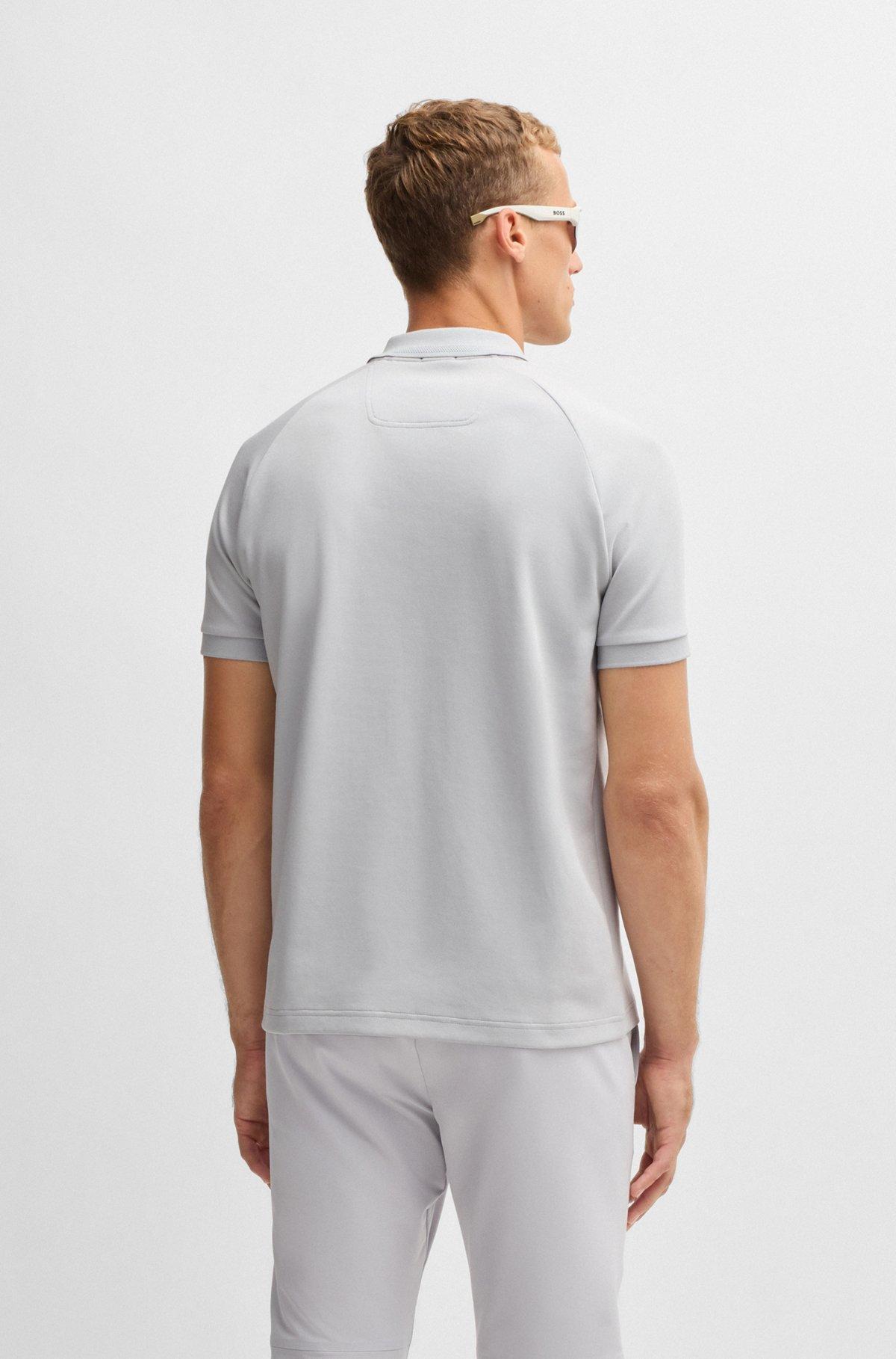  polo shirt in drop-needle stretch fabric Product Image