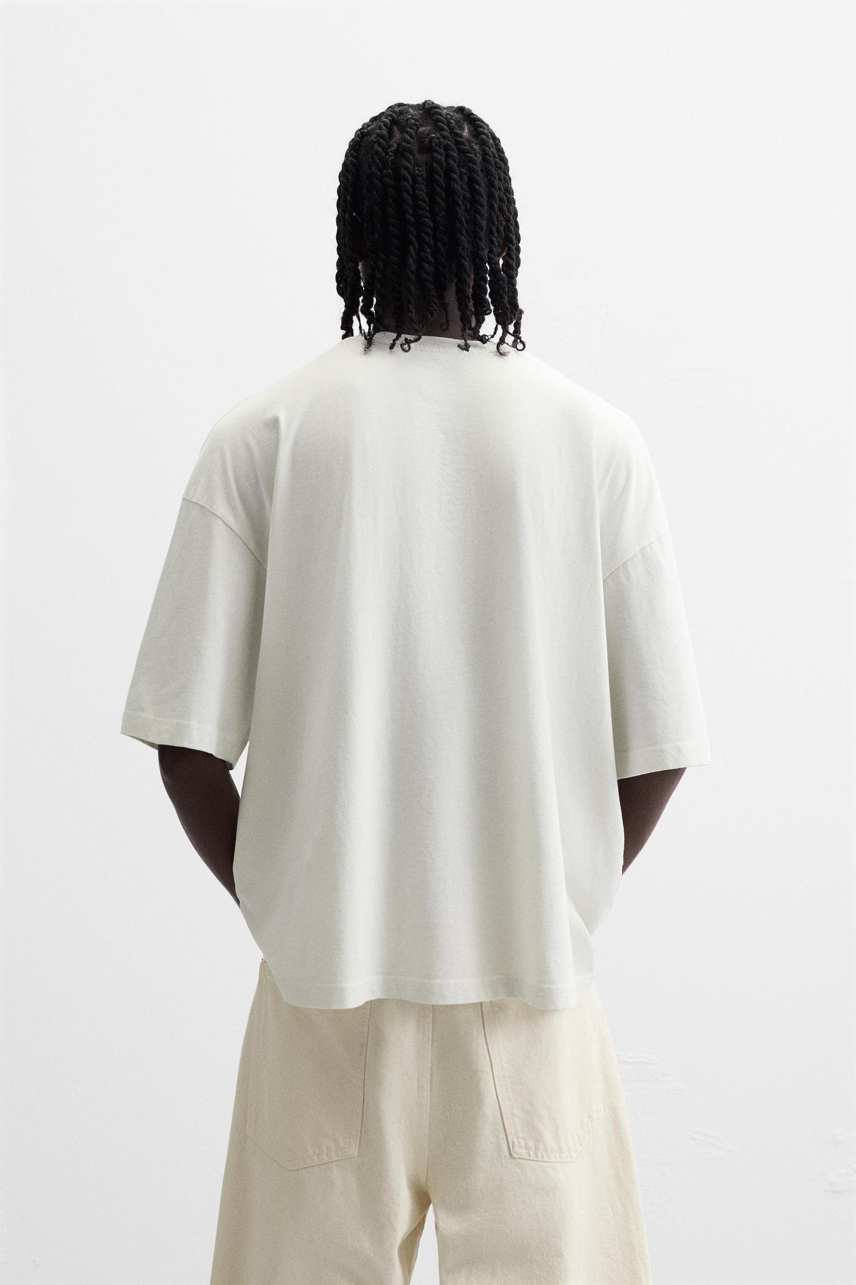 T-SHIRT WITH TONAL EMBROIDERY Product Image