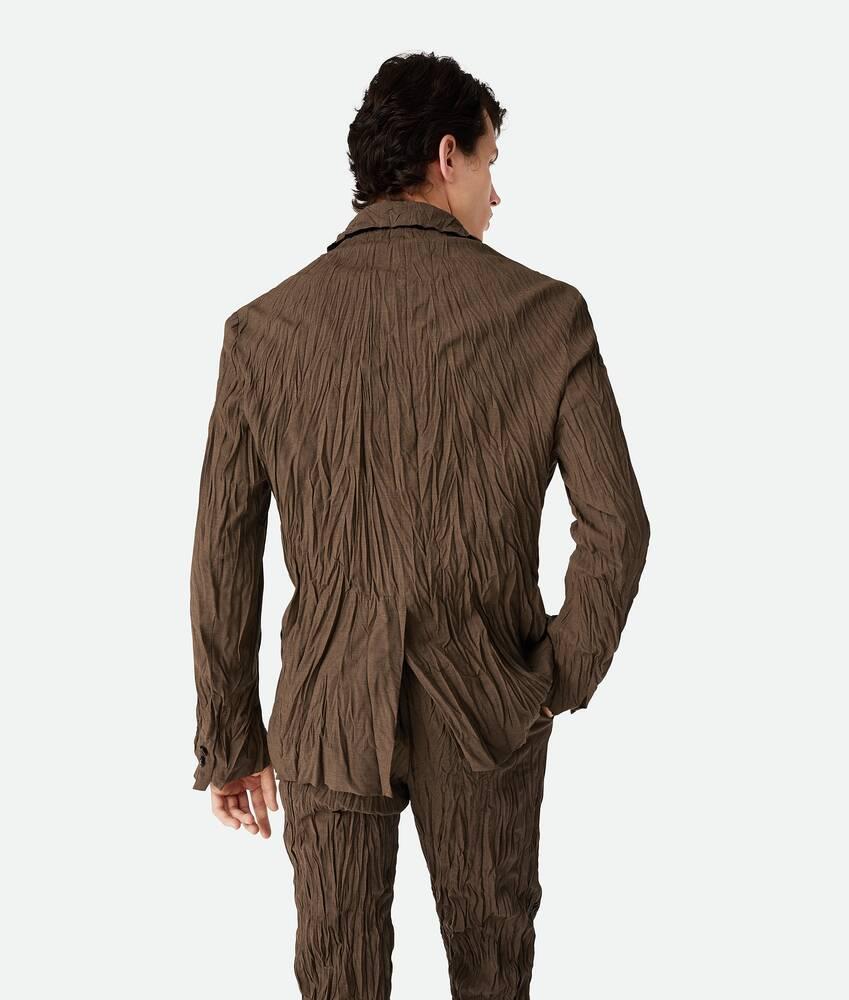 Men's Crushed Wool Jacket in Coffee melange Product Image