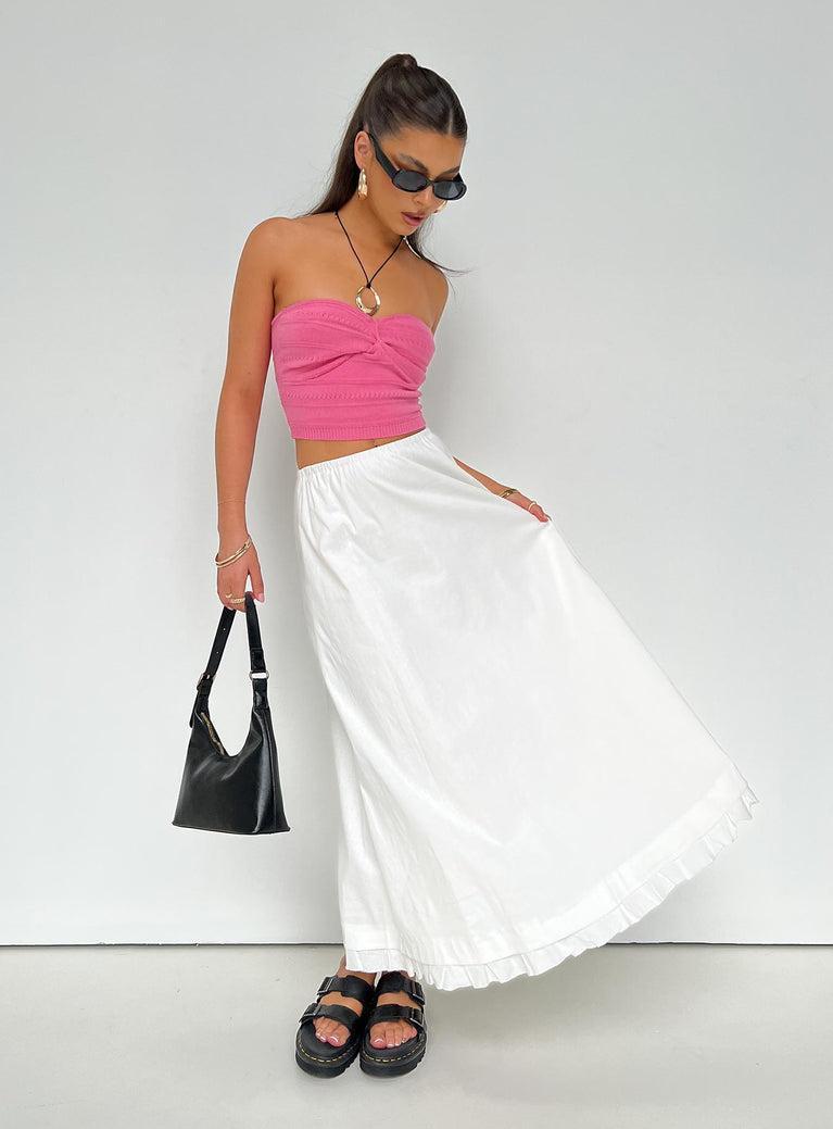 Empress Of Love Maxi Skirt White Product Image
