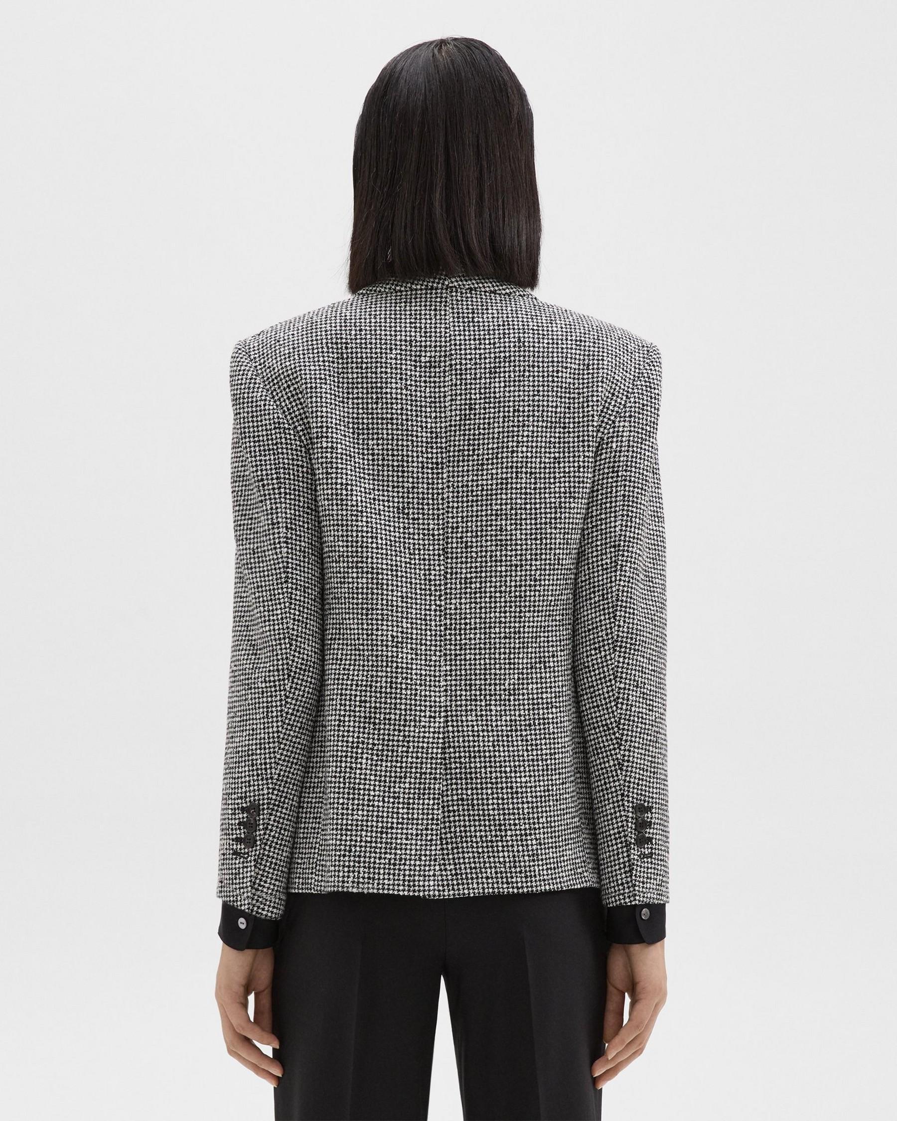 Shawl Collar Blazer in Houndstooth Viscose-Blend Product Image
