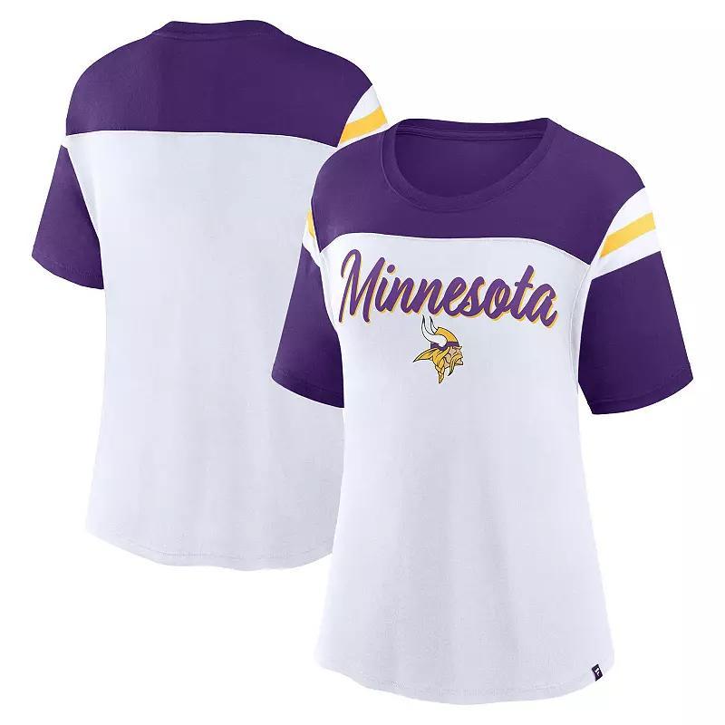 Women's Fanatics White/Royal Buffalo Bills Cheer Chant Fashion T-Shirt, Size: 2XL Product Image