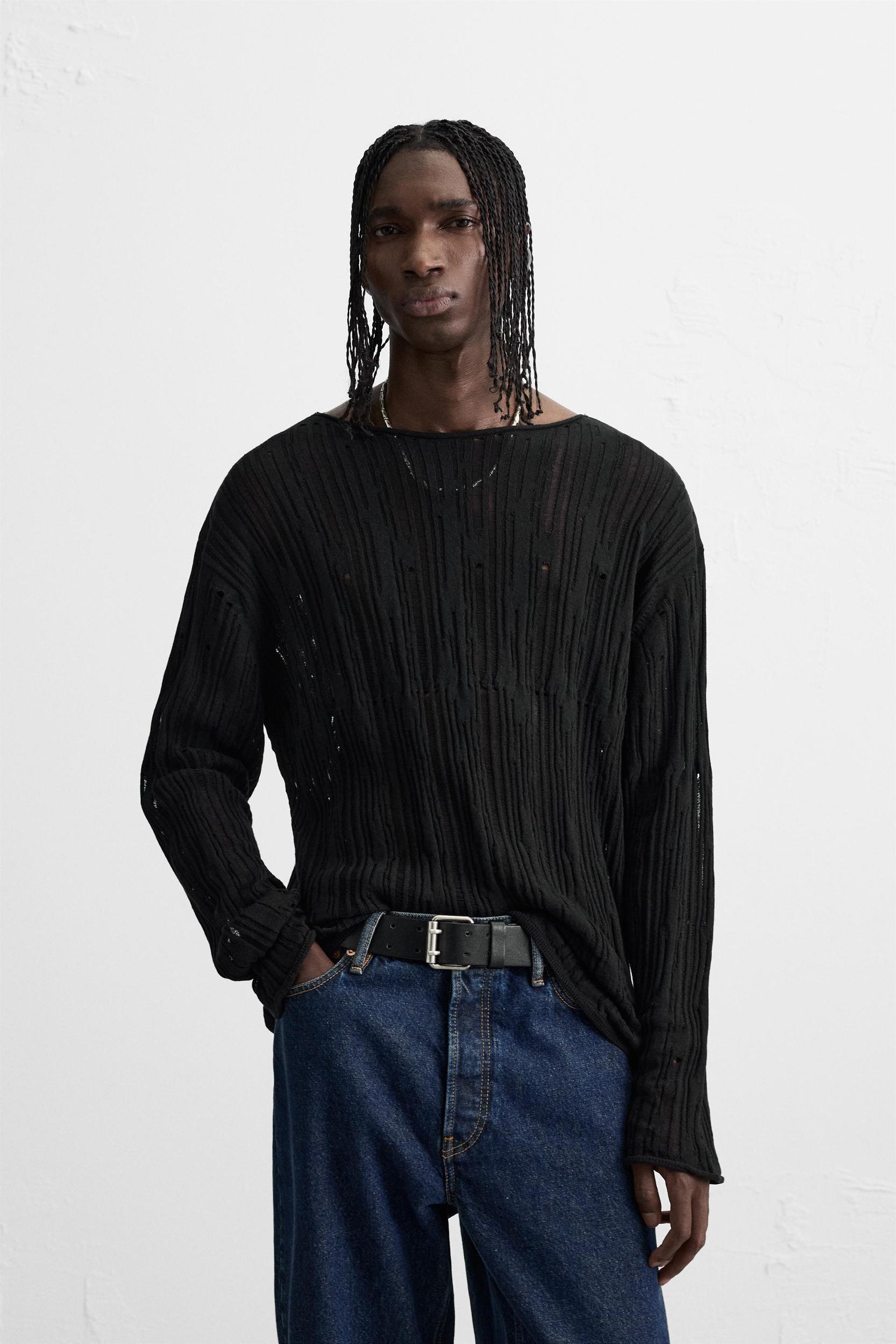 DROP STITCH TEXTURED SWEATER Product Image