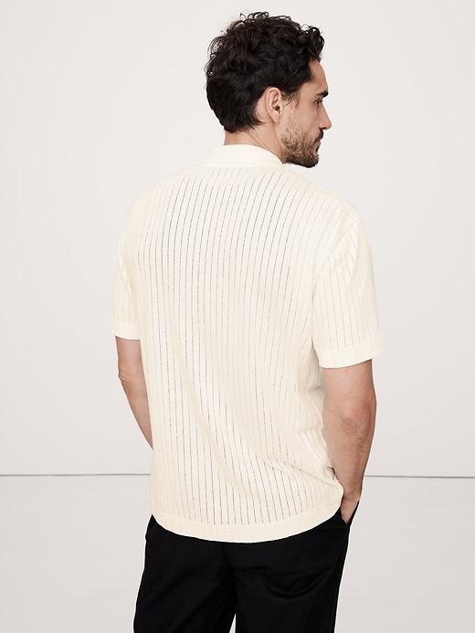 Ribbed Modal-Cotton Resort Shirt Product Image
