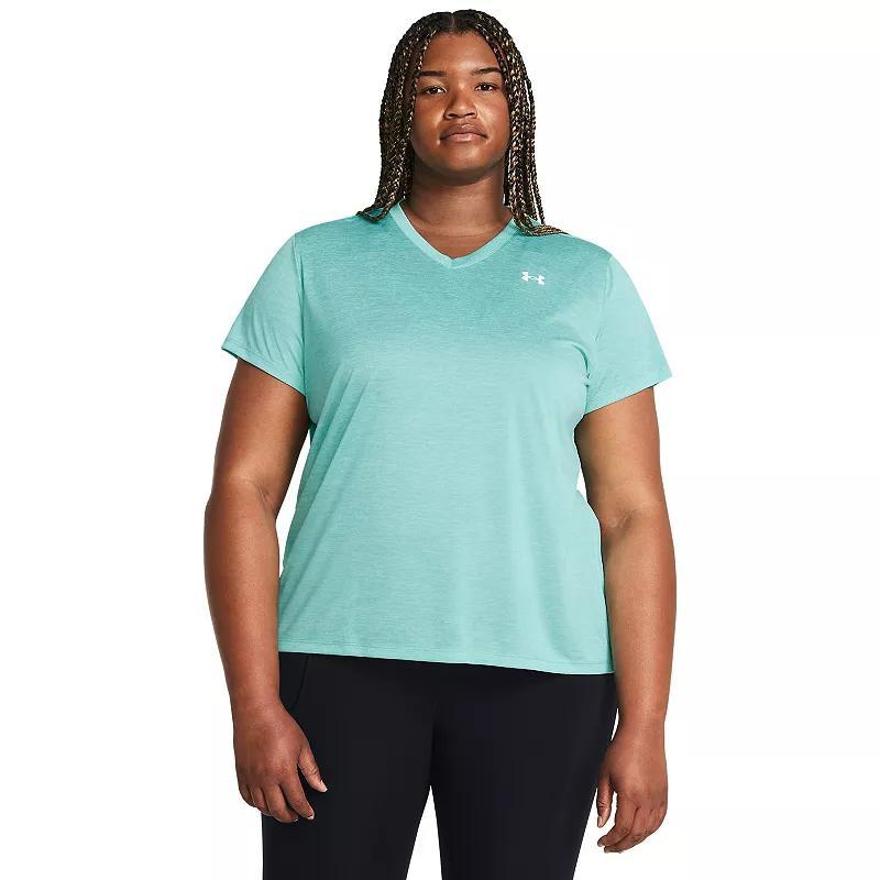 Women's Under Armour Tech™ V-Neck Short Sleeve Tee, Size: Medium, Gray Product Image