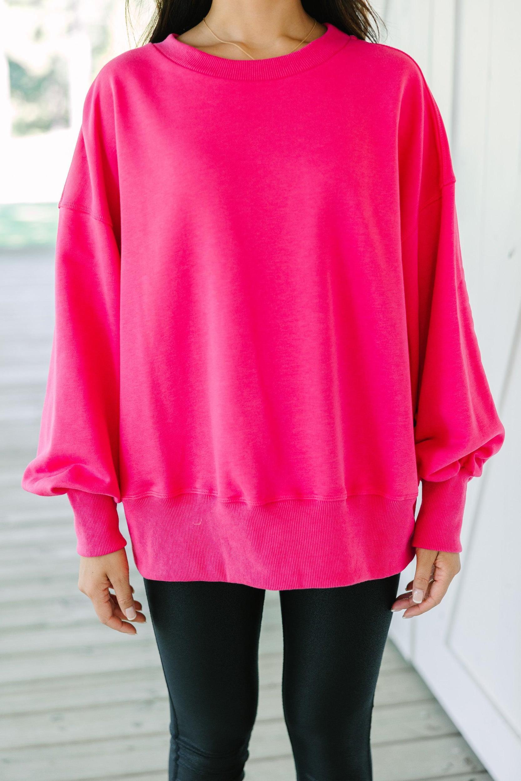 All The Facts Fuchsia Pink Pullover Female Product Image