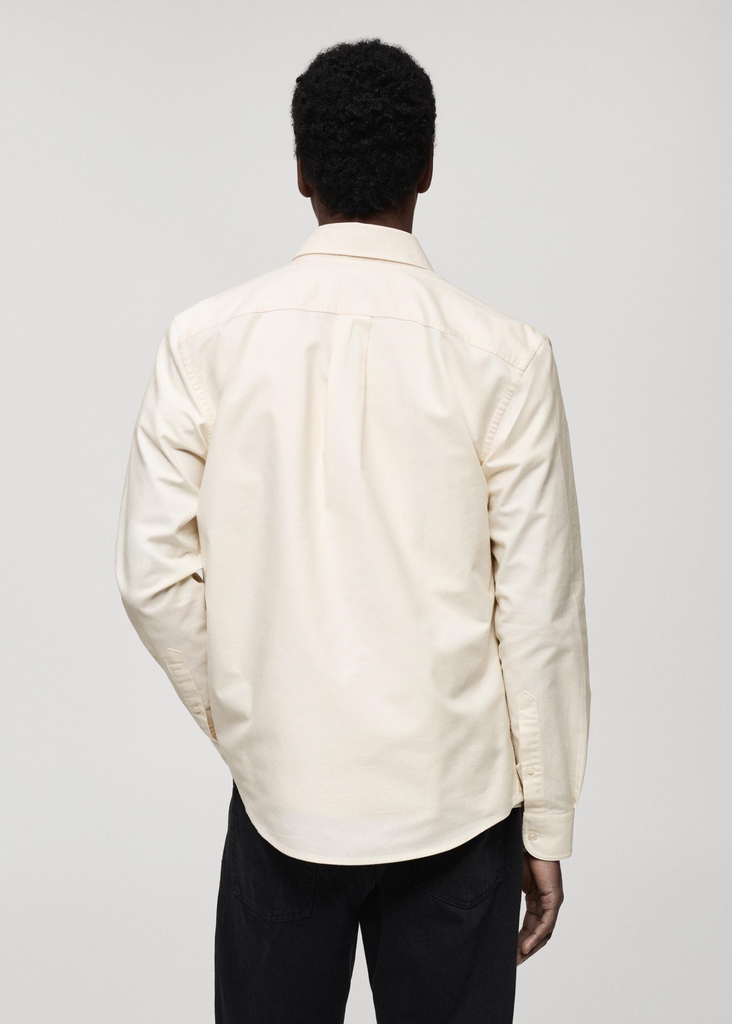 100% cotton Oxford shirt - Men | MANGO USA Product Image