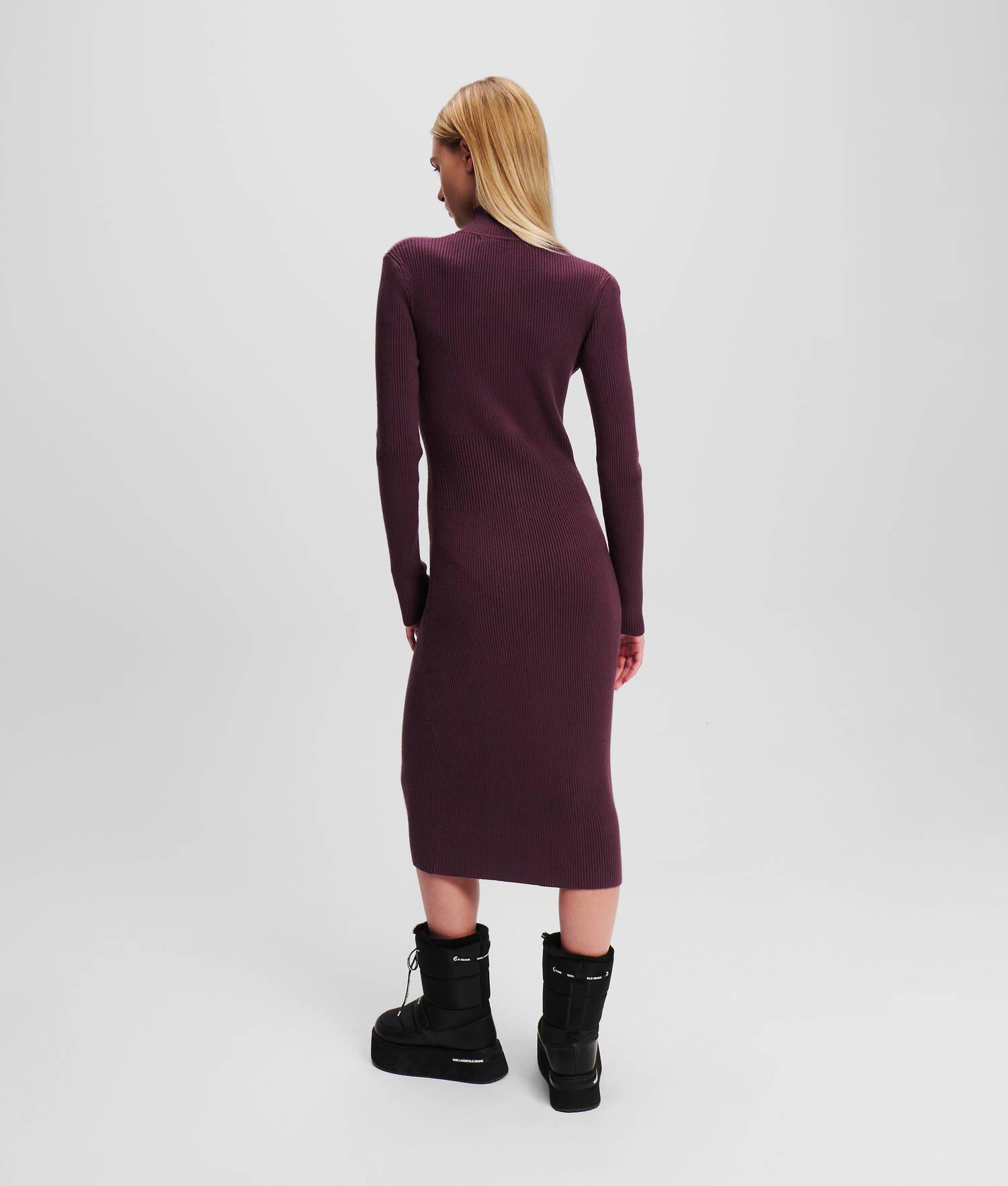 KLJ ZIP-FRONT KNIT DRESS Product Image