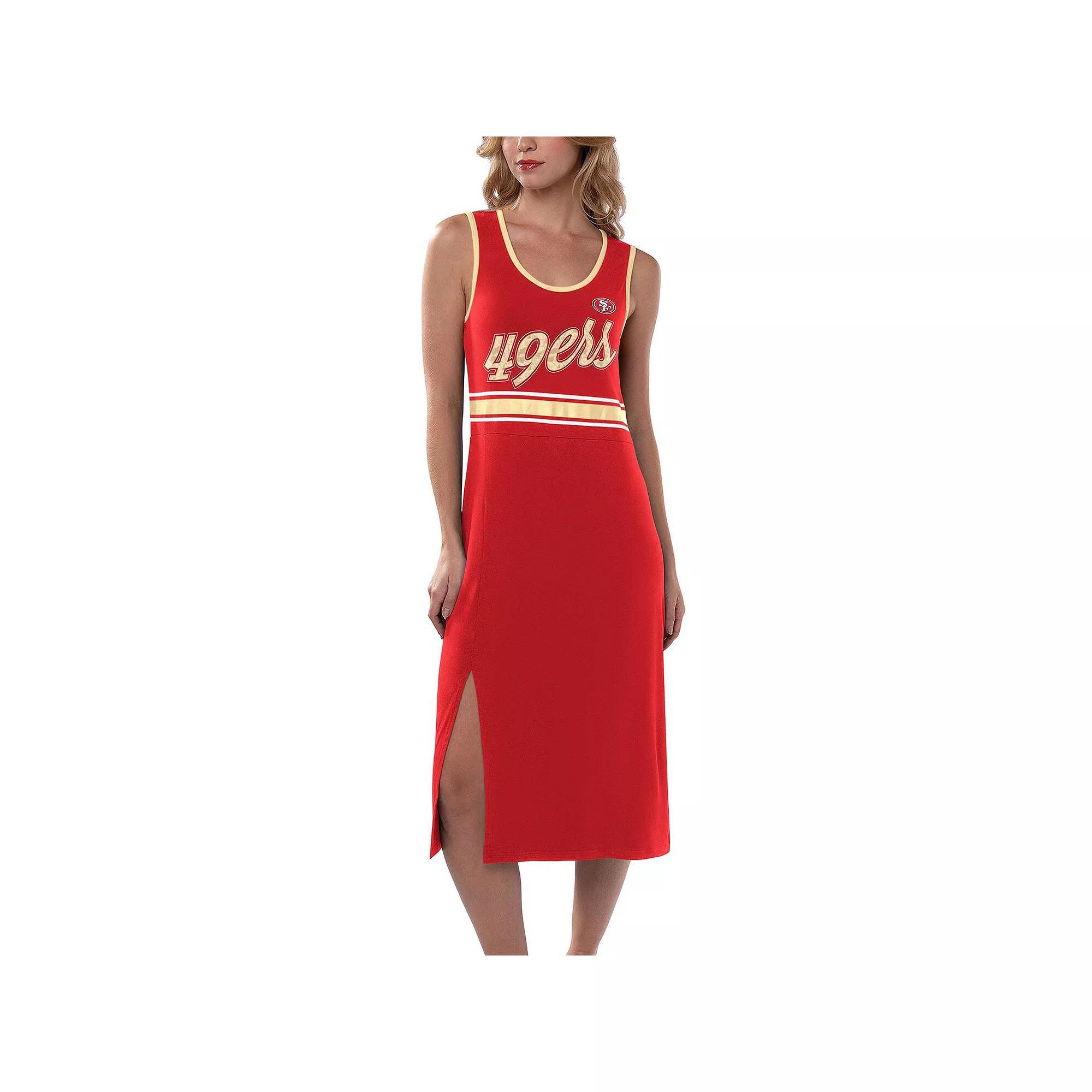Women's G-III 4Her by Carl Banks Scarlet San Francisco 49ers Main Field Maxi Dress, Size: 2XL, Red Product Image