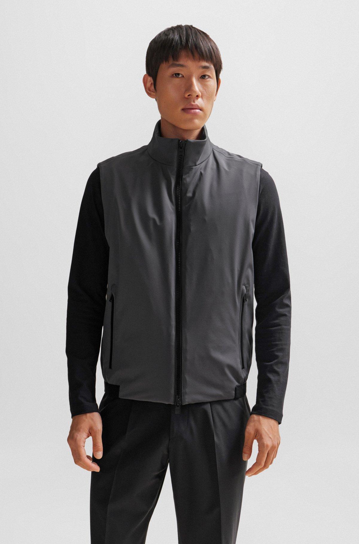 Regular-fit gilet in water-repellent performance-stretch fabric Product Image