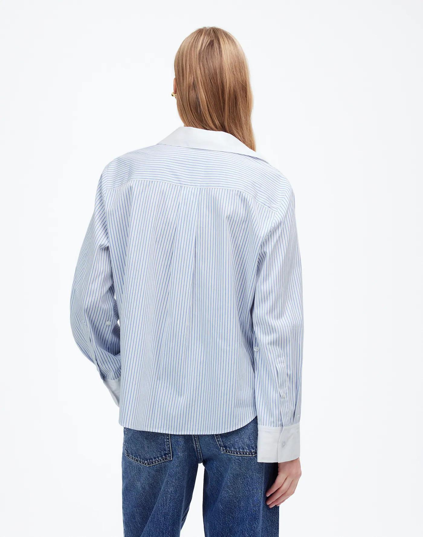 Easy Y-Neck Button-Up Shirt Product Image