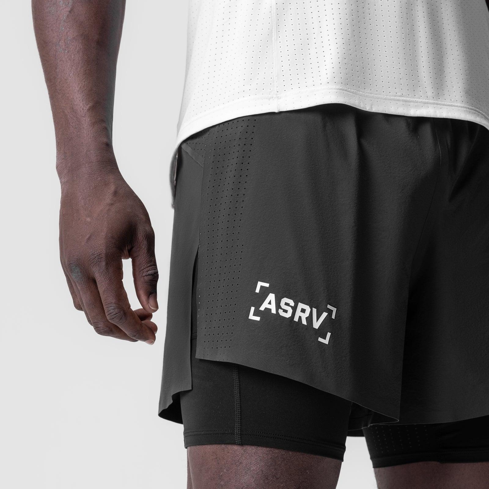 0951. Aerotex™ 4" High Split Liner Short - Space Grey Product Image