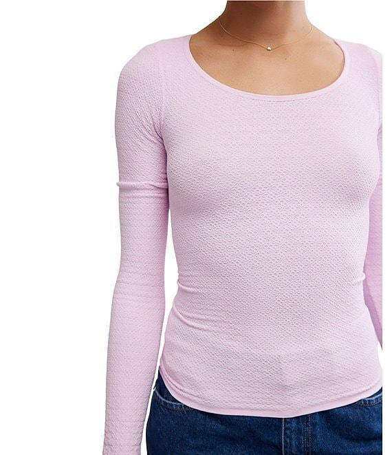 Free People Love Letter Scoop Neck Long Sleeve Top Product Image