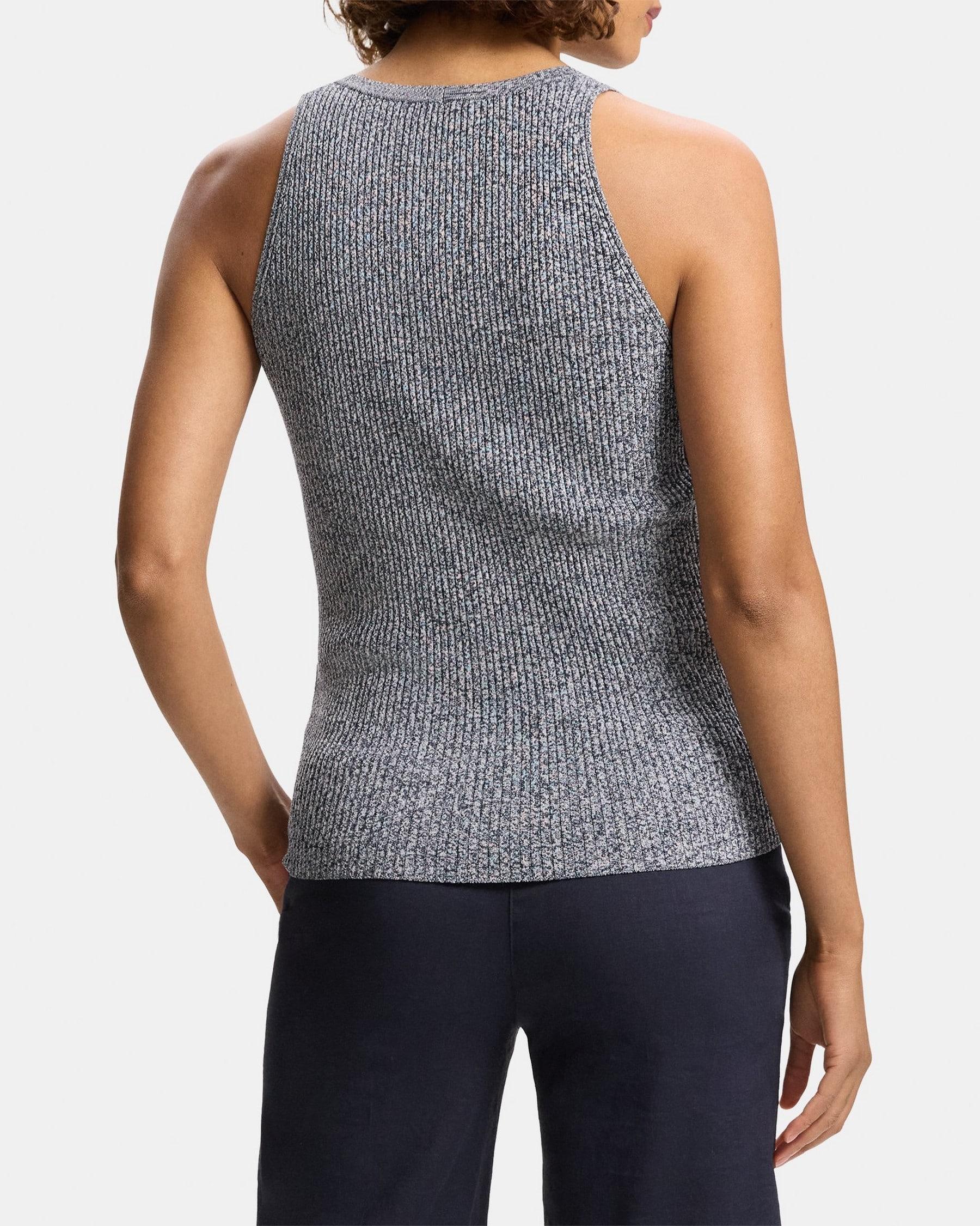 Ribbed Vest in Cotton-Blend Product Image