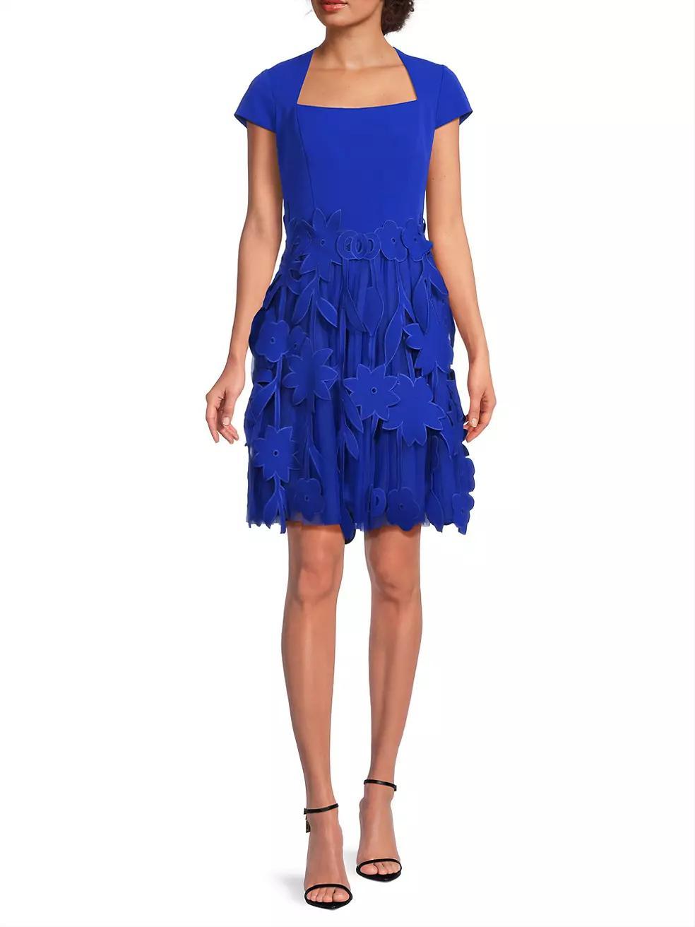 Crepe Fit & Flare Dress Product Image
