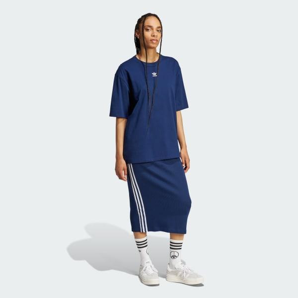 adidas Essentials Boyfriend Tee Night Indigo L Womens Product Image