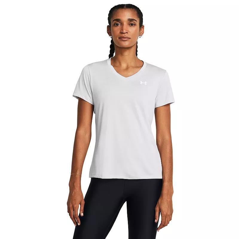 Women's Under Armour Tech™ V-Neck Short Sleeve Tee, Size: XXL, Halo Gray Product Image