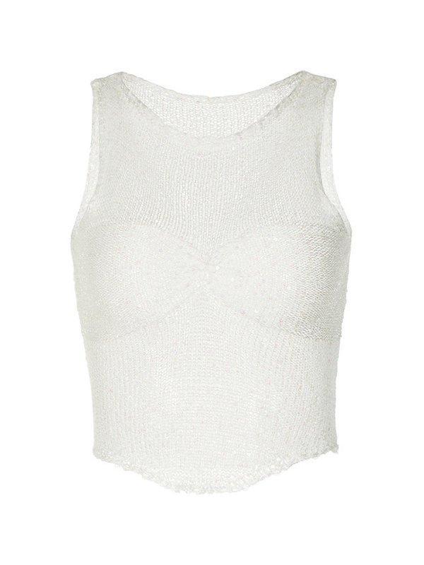 Sequin Cutout Knit Tank Top Product Image