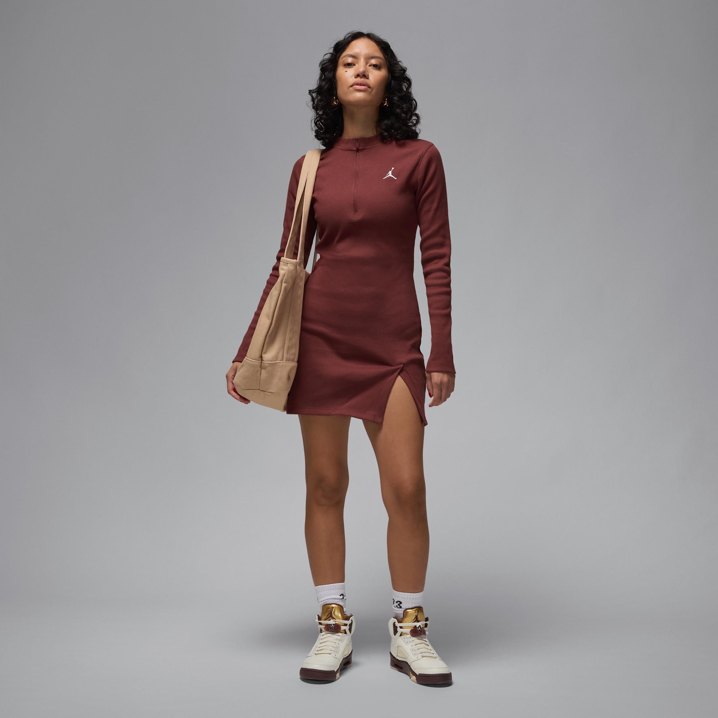 Women's Jordan 1/2-Zip Long-Sleeve Knit Dress Product Image