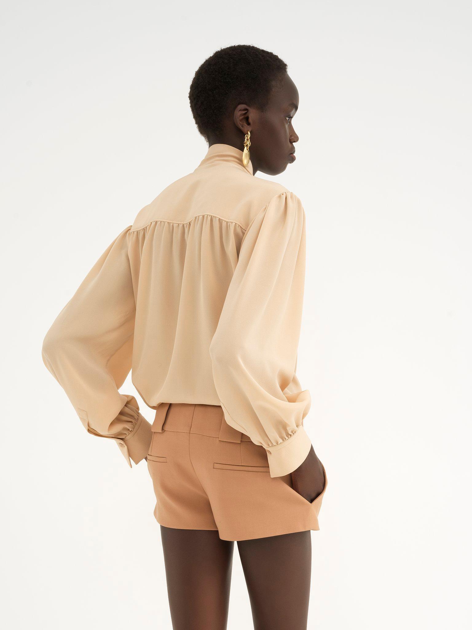 Lavallière blouse in crêpe de chine Product Image