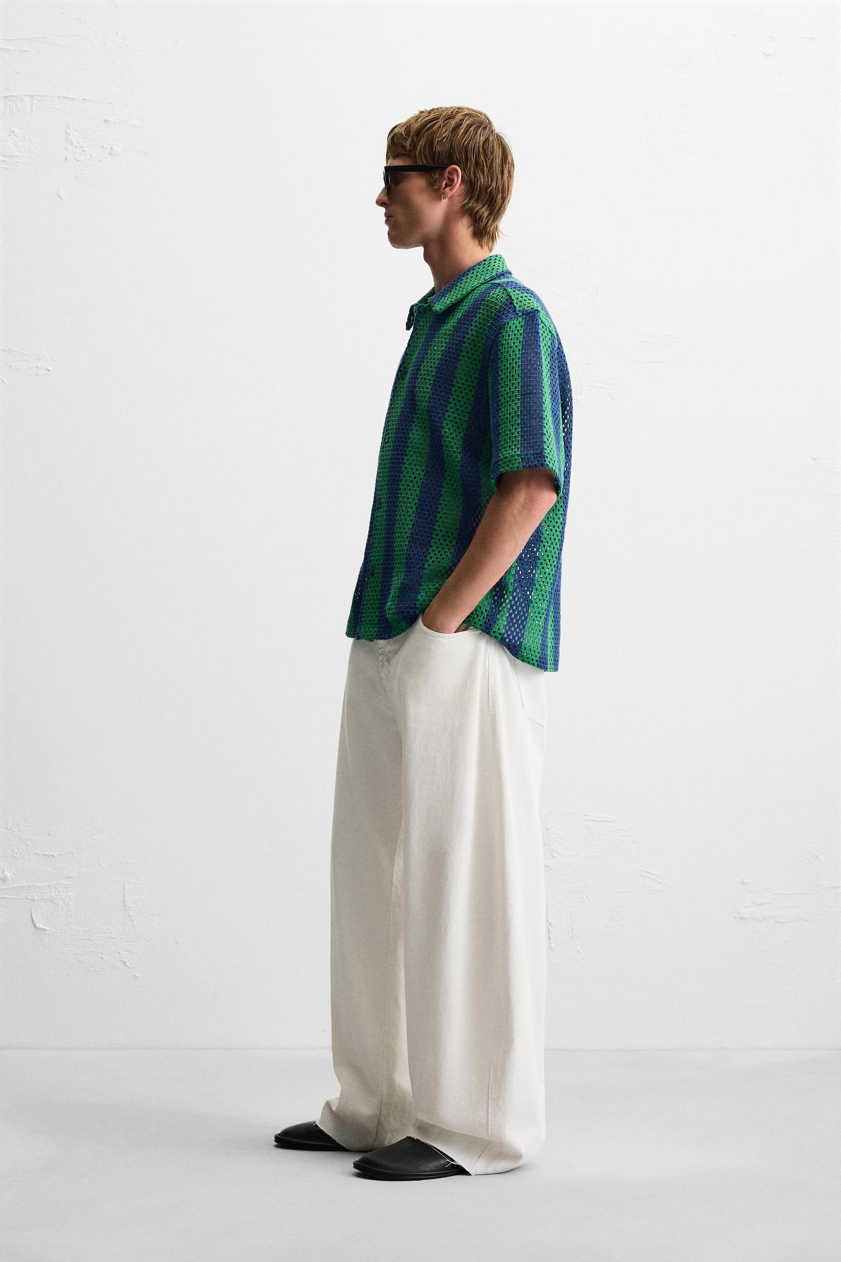 CROCHET TEXTURED SHIRT Product Image