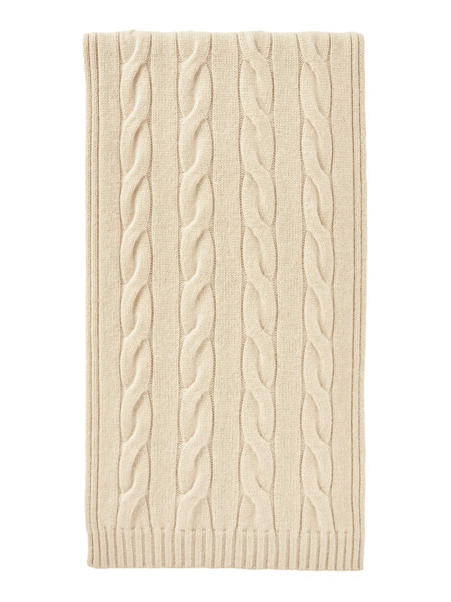 Womens Napier Cashmere Cable-Knit Scarf Product Image