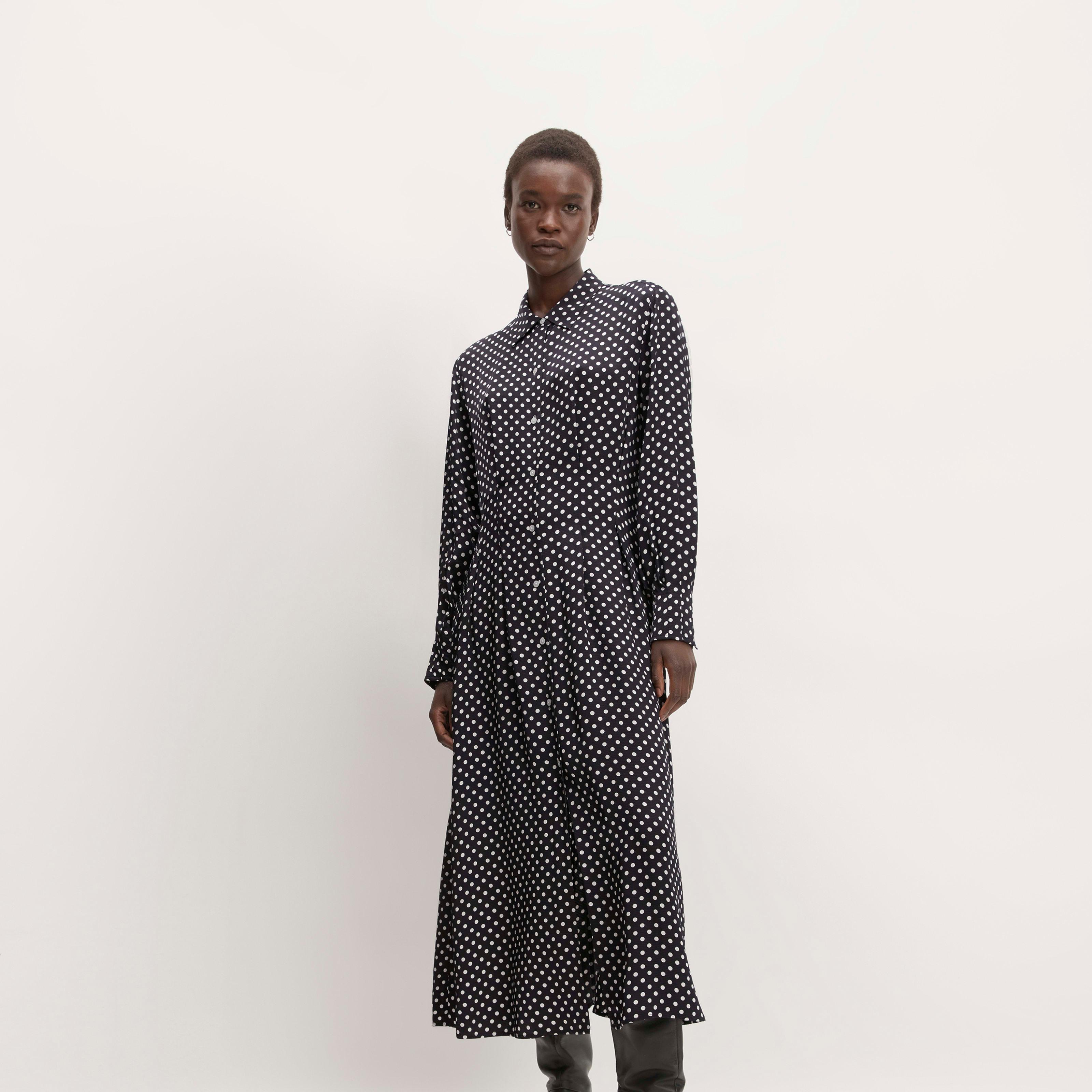 The Hammered Satin Shirt Dress Product Image