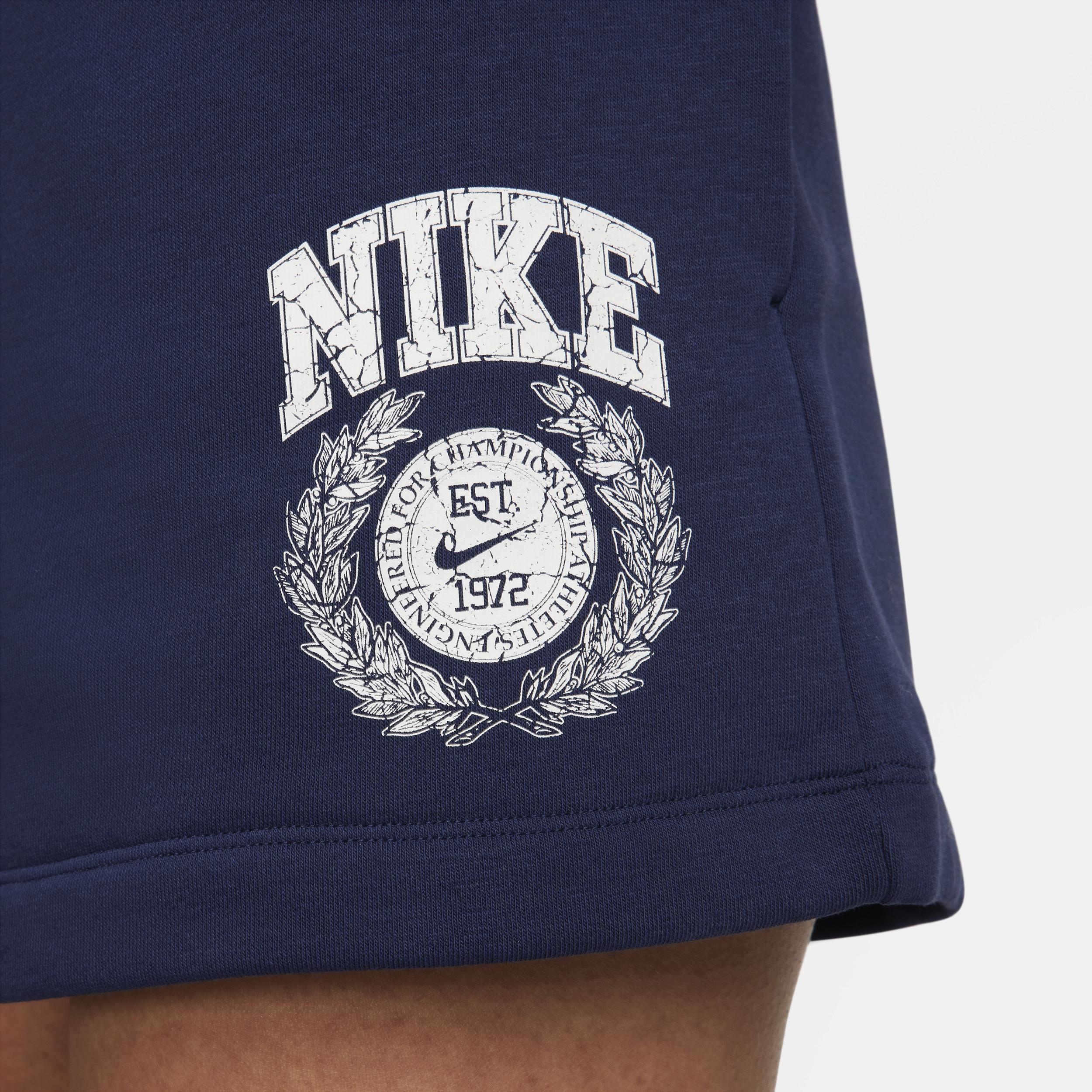 Womens Nike Sportswear Club Fleece Mid-Rise Graphic Shorts Product Image