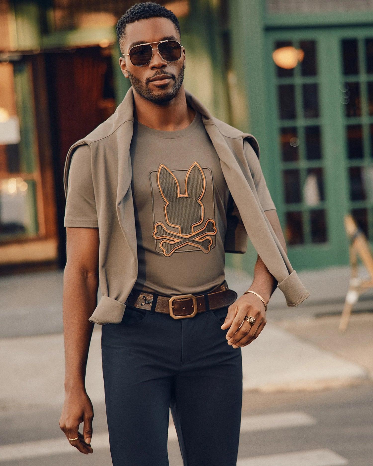 MENS PIERCE EMBROIDERED GRAPHIC TEE - B6U115E200 Product Image