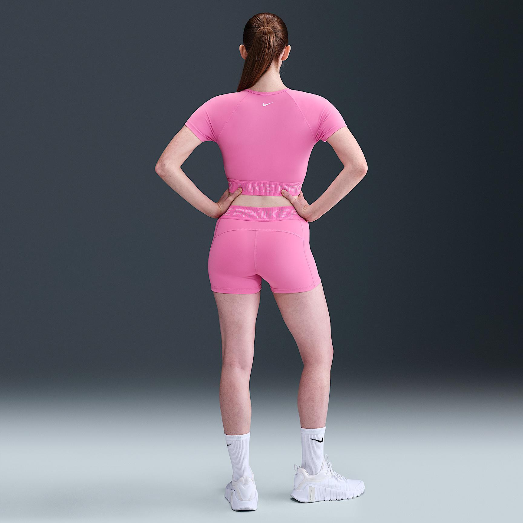 Nike Pro Women's Dri-FIT Short-Sleeve Cropped Graphic Top Product Image