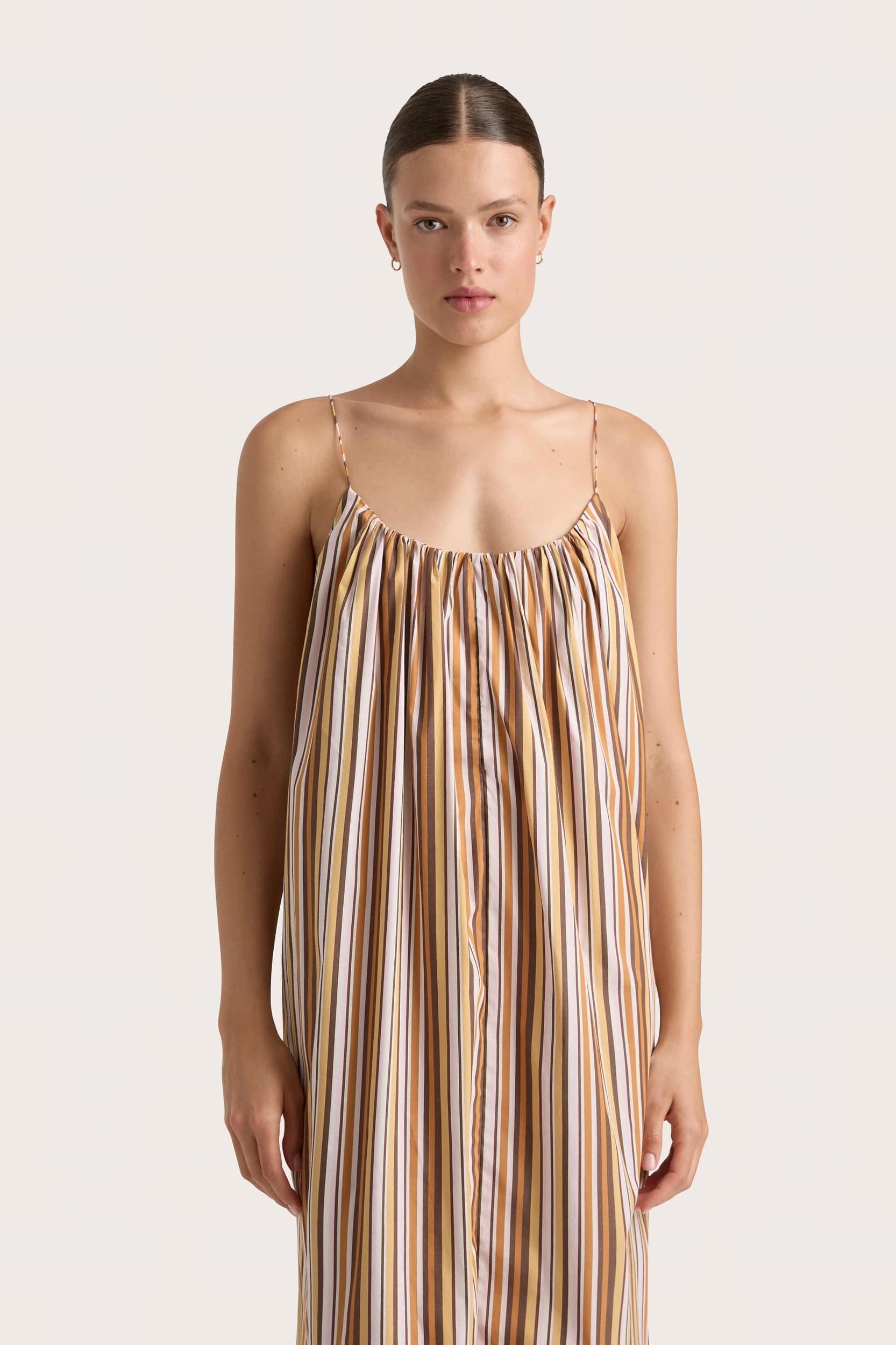 Jean Swim Top Terracotta Stripe - Final Sale Product Image