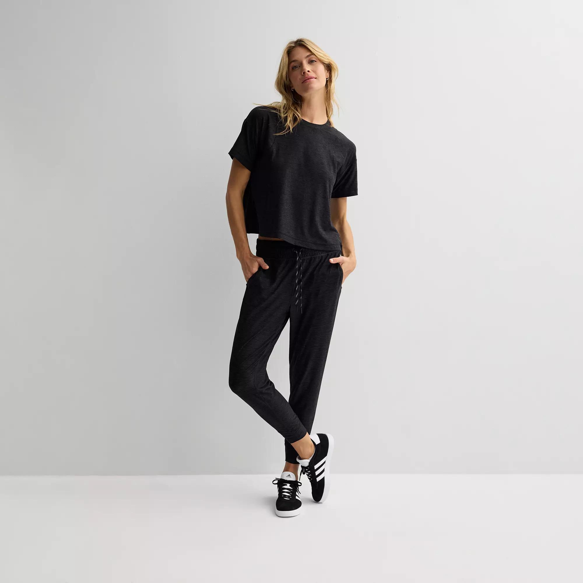 Women's FLX Oversized Wander Tee, Size: Large, Mineral Black Product Image