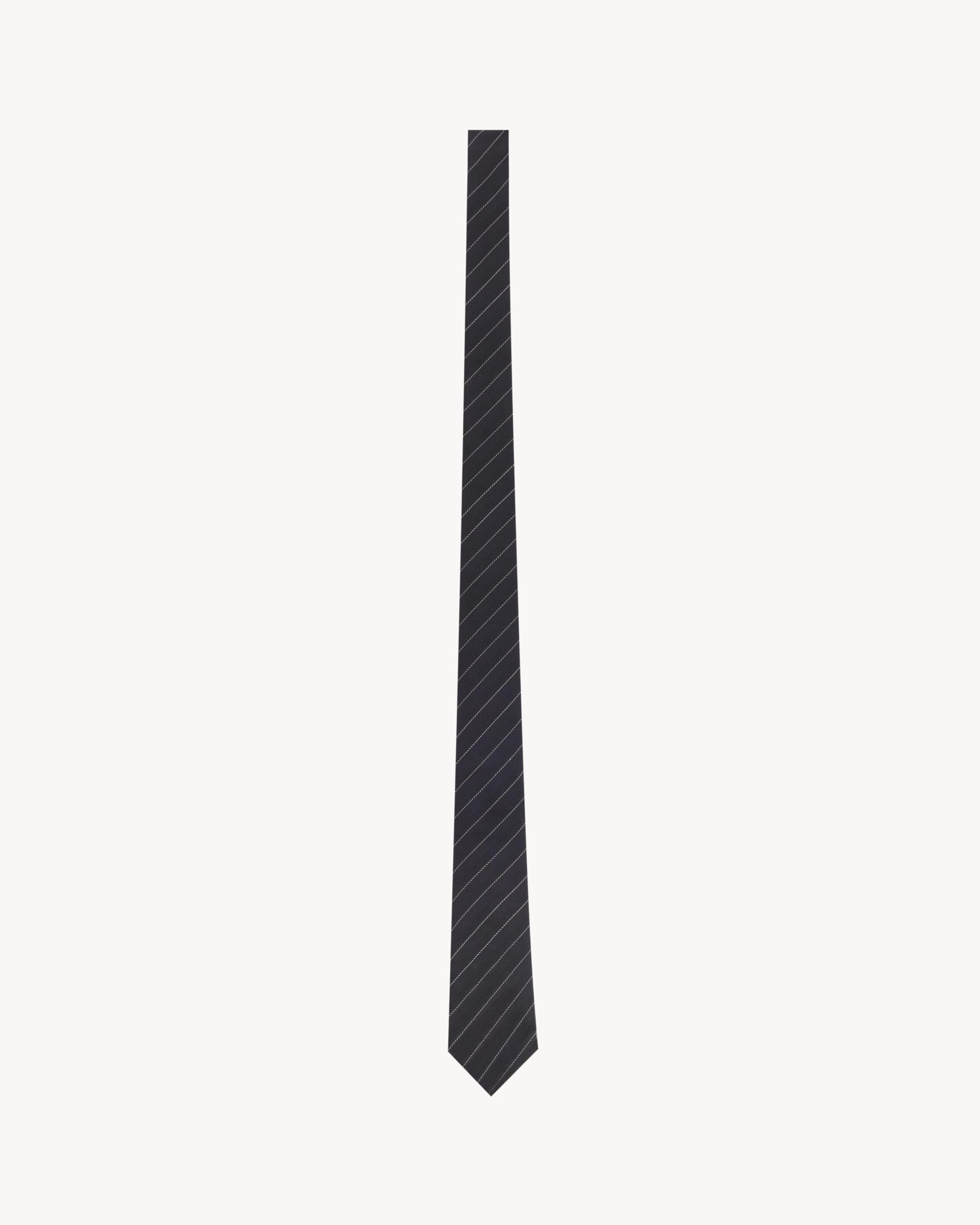 striped tie in silk jacquard Product Image