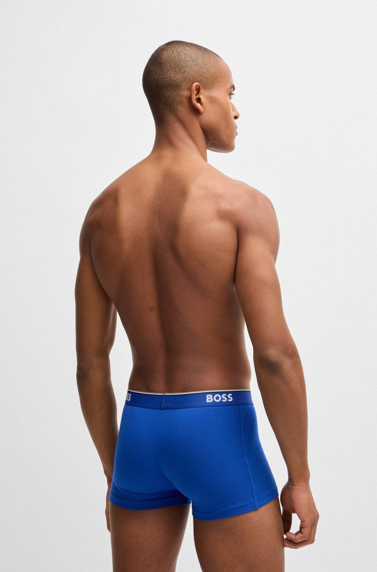 Three-pack of stretch-cotton trunks with logo waistbands Product Image