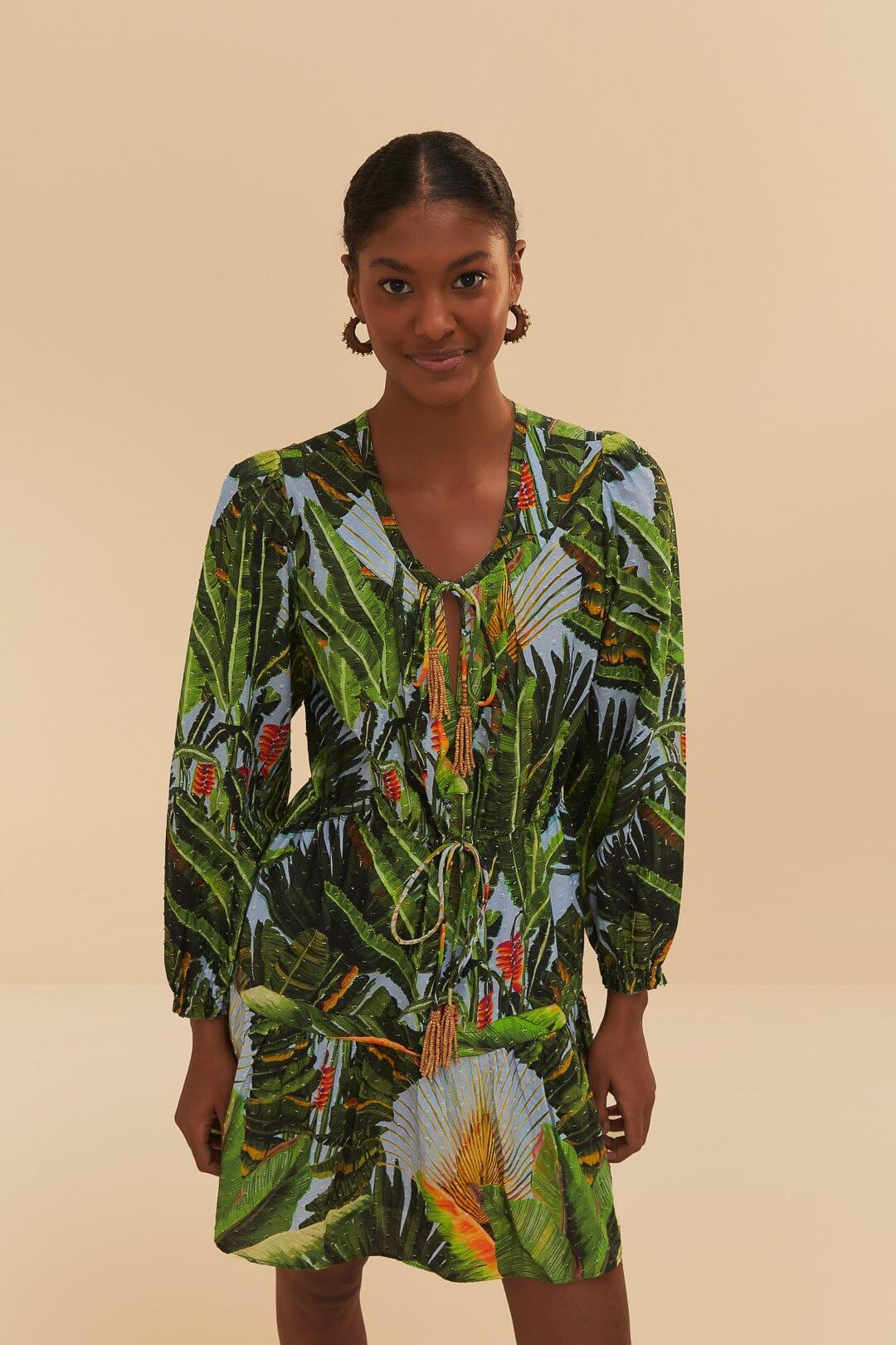 Blue Amazonia Forest Mini Dress Product Image