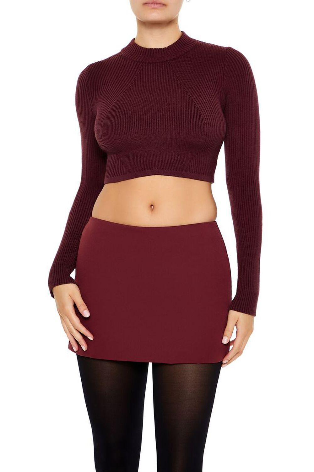 Cropped Mock Neck Sweater | Forever 21 Product Image