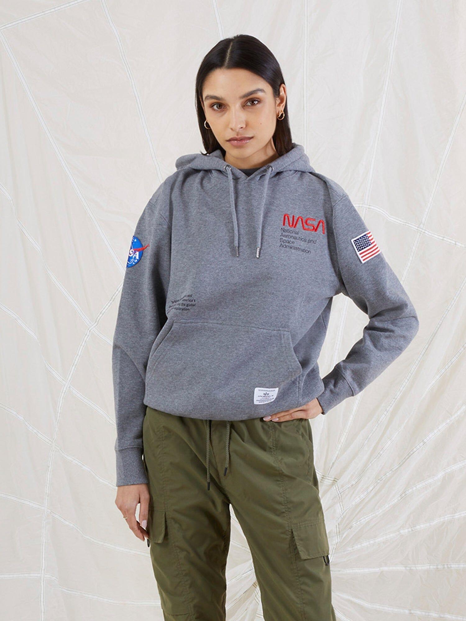 NASA WORM LOGO HOODIE (CHARCOAL) Male Product Image