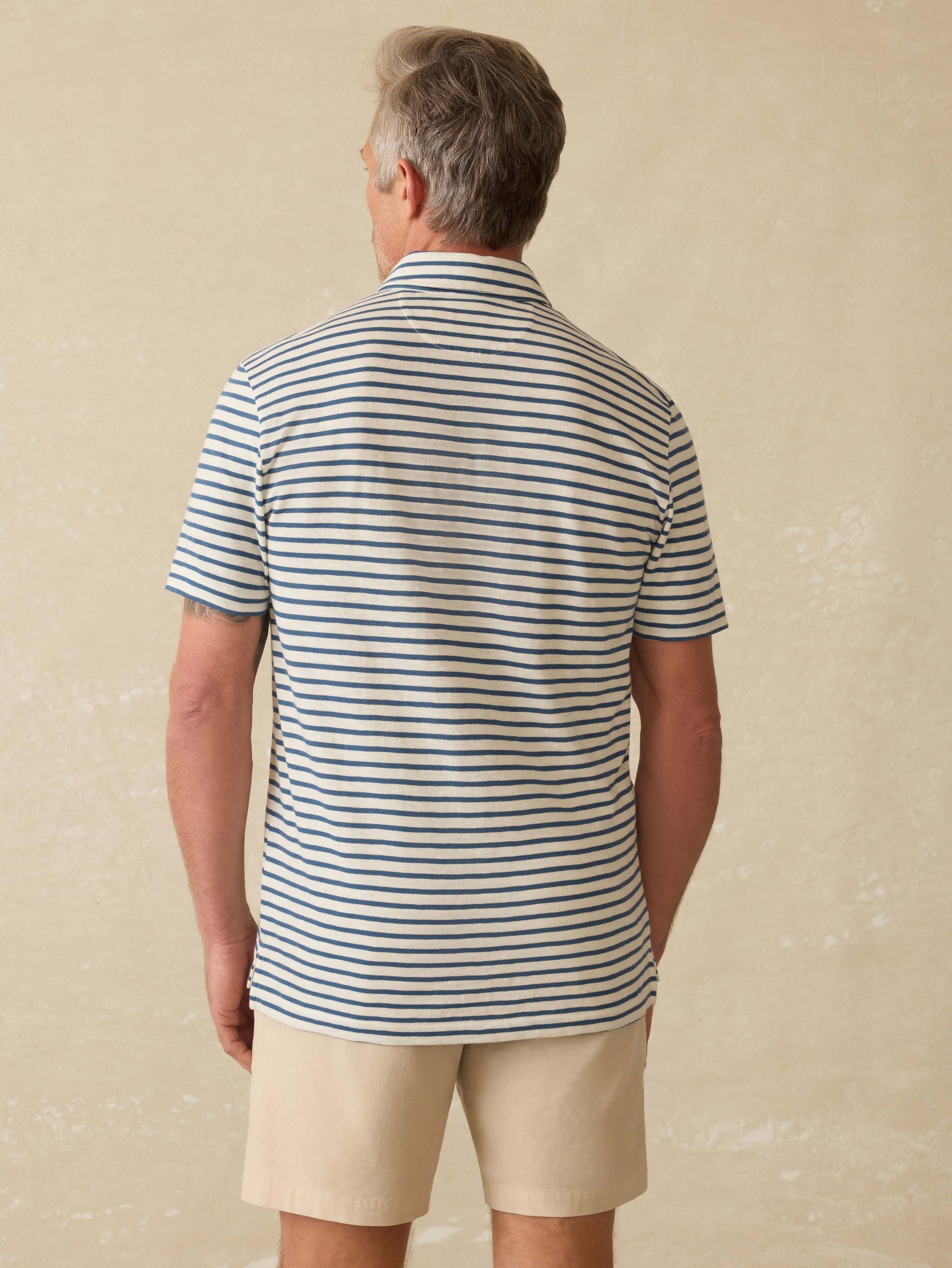 Sunwashed T-Shirt Polo - Ivory Breton Stripe Male Product Image