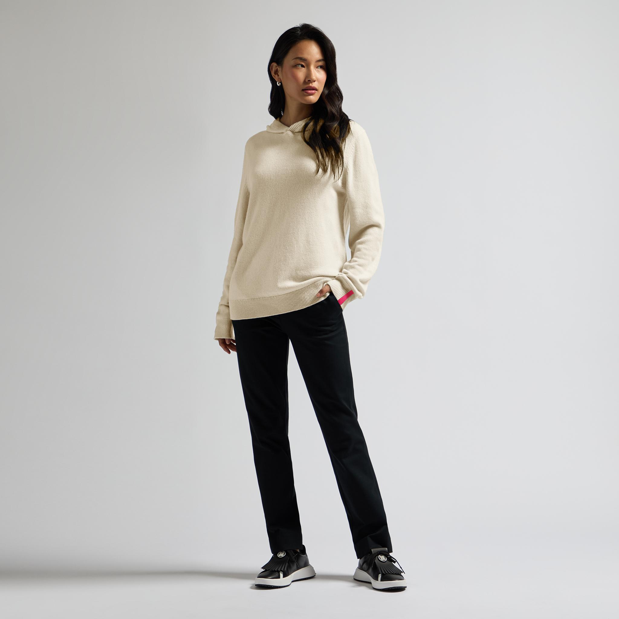 WASHABLE CASHMERE HOODED SWEATER Product Image