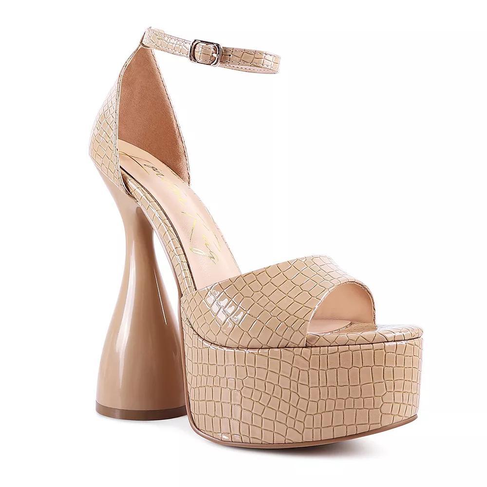 London Rag Pretty Me Women's Platform Sandals, Size: 5, Latte Product Image