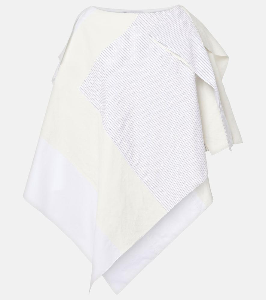 JW ANDERSON Asymmetric Patchwork Midi Skirt In White Product Image