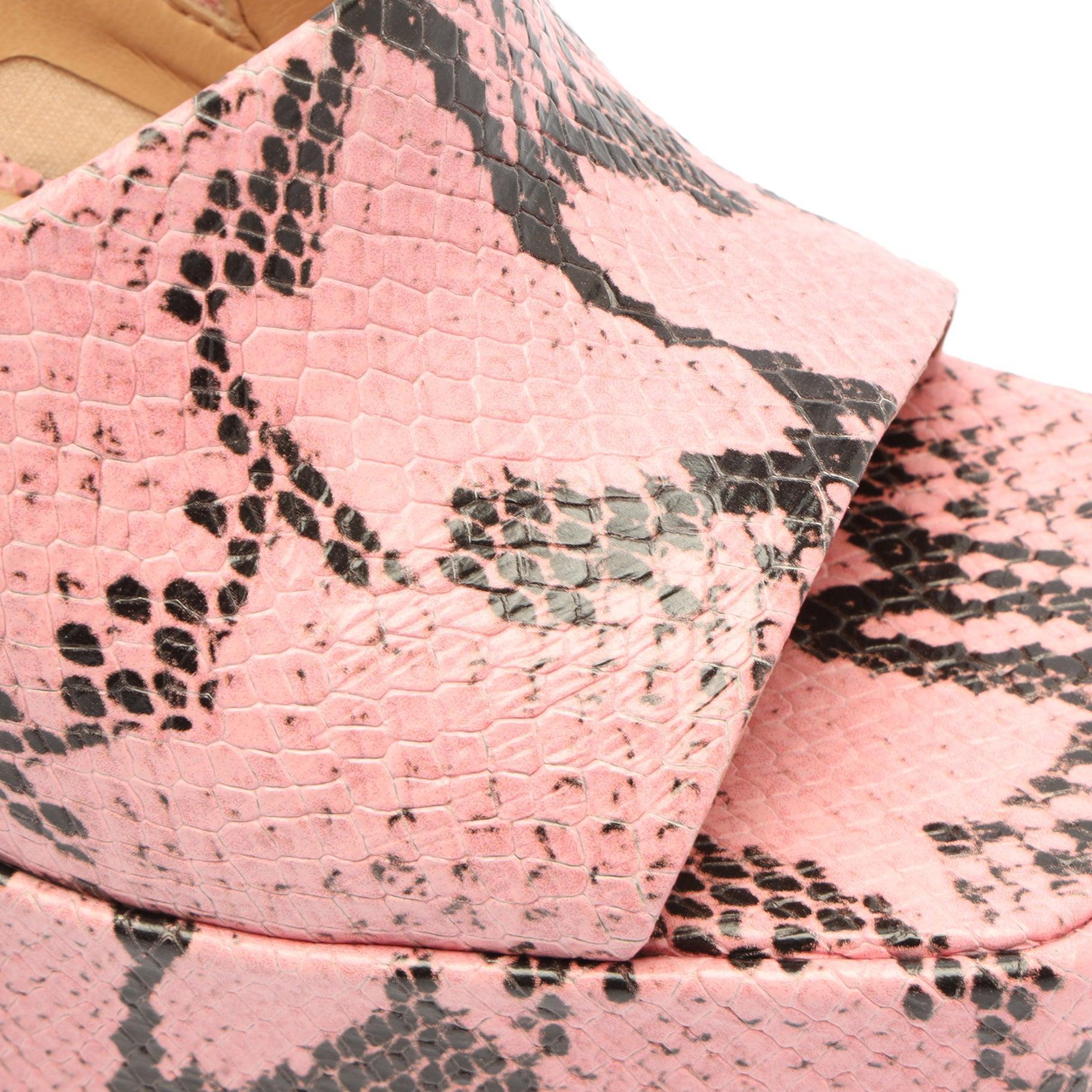Aretha Snake Embossed Leather Sandal Product Image