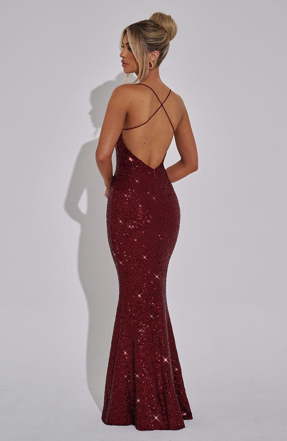 Meridith Maxi Dress - Wine Product Image