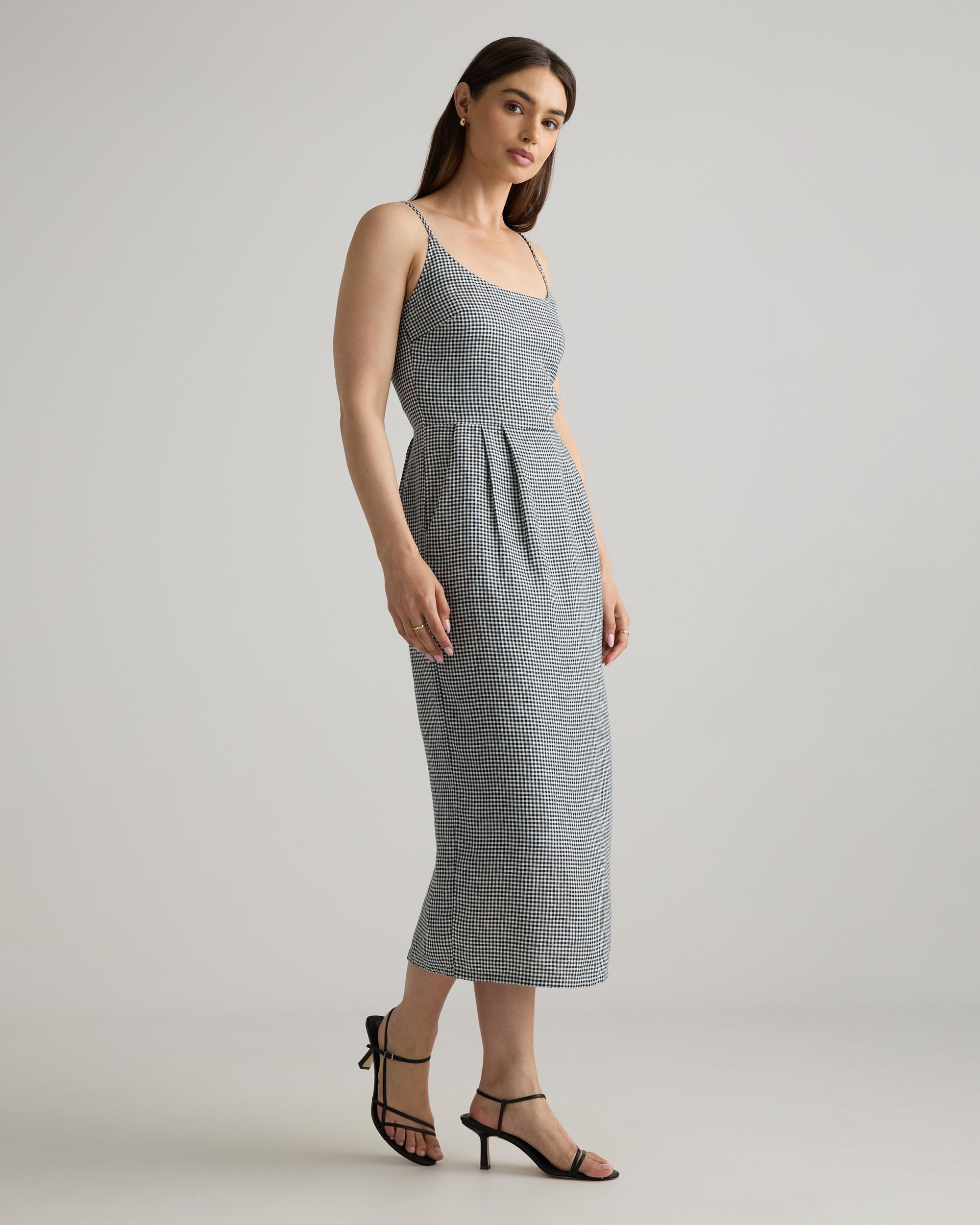 Quince | Women's 100% European Linen Scoop Neck Midi Dress Size XS Product Image