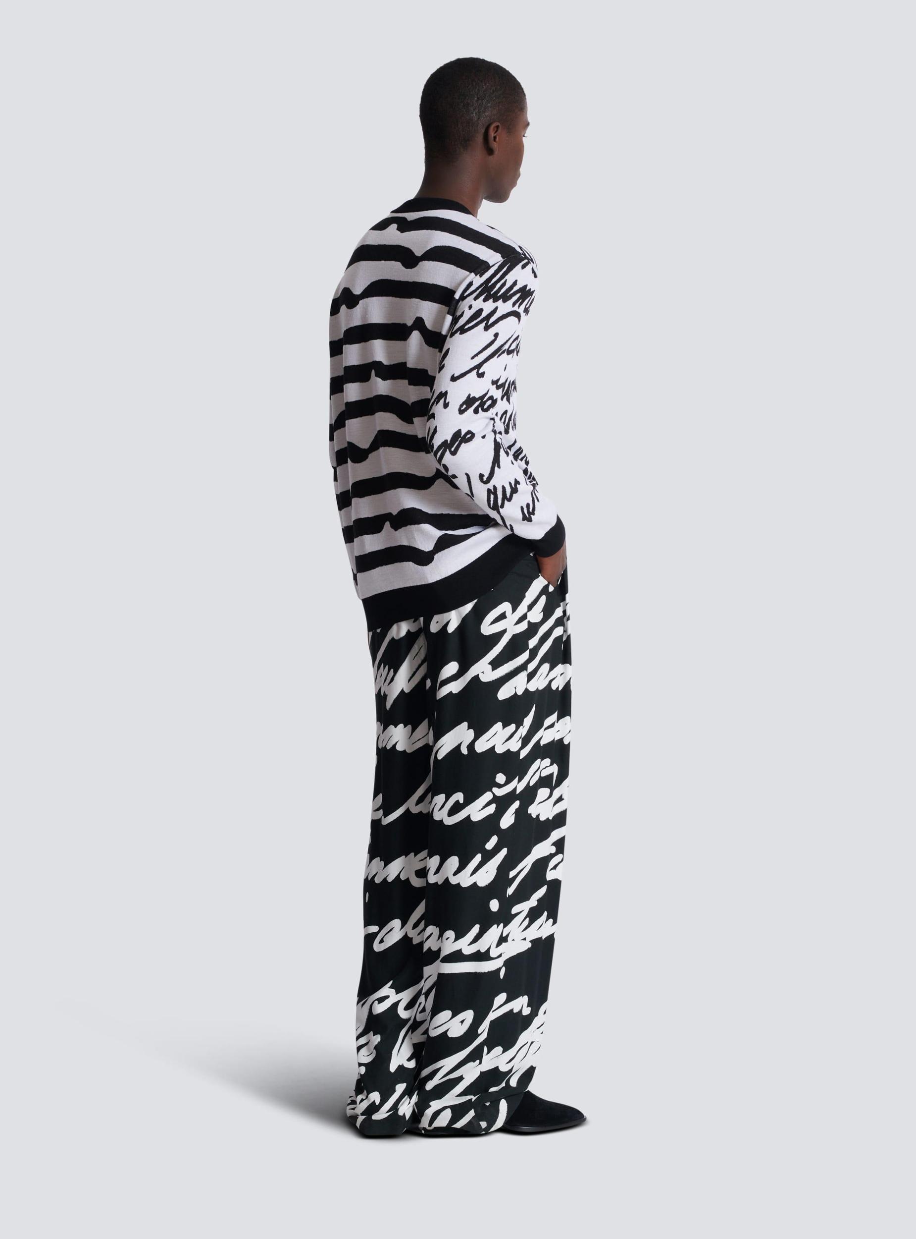 Striped "Love Letter" knit jumper Product Image